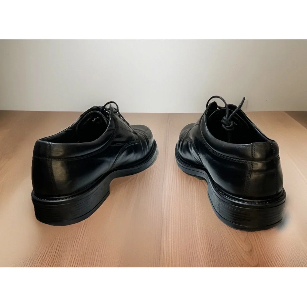 G.H. Bass & Co 6033 Made in Italy Men's 11M Black Leather Oxford Dress Shoes